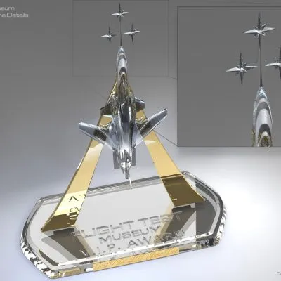 FTM VIPAward GemstoneDetails 01 Min Flight Test Museum Award Concept